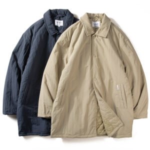 Retro Lapels Men's Mid-length Thermal Quilted Trench Coat