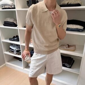 Retro Simple Knitting Sports Men's T-shirt